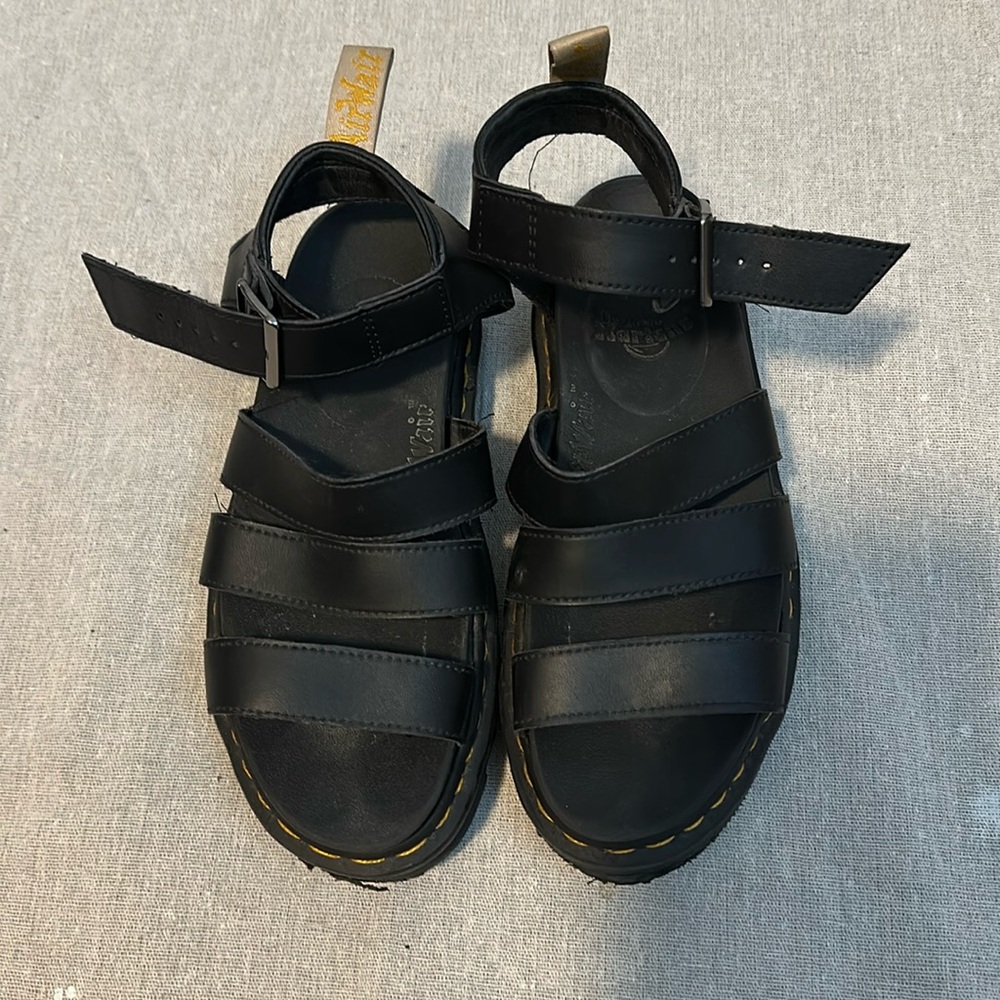 Doc Martens AirWear Vegan Blaire Platform Sandals, #23806001, Black, US 7